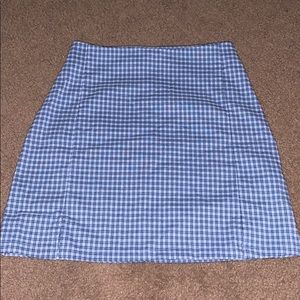 blue and white skirt from brandy melville